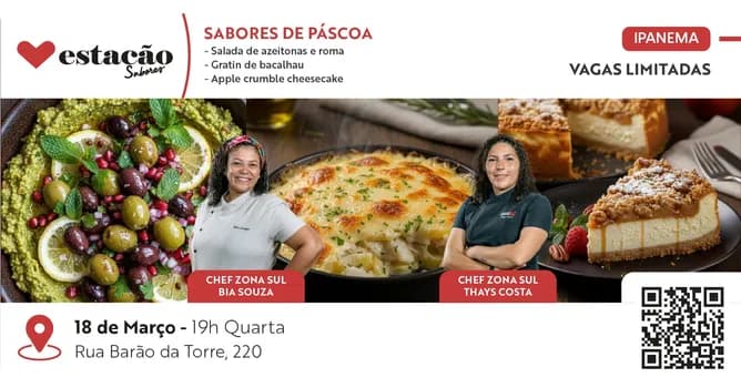 Imagem do Salada de azeitona e romã, Gratin de Bacalhau e Apple crumble cheesecake