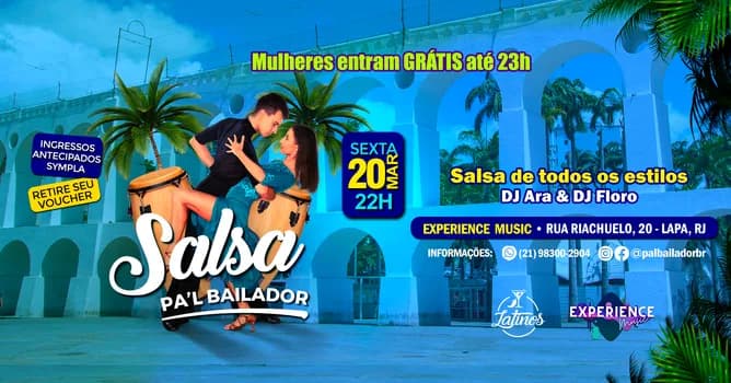Imagem do SALSA! PAL BAILADOR | Sexta 20 março | LAPA | Experience Music
