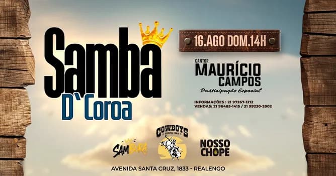Imagem do SAMBA D´COROA - EM REALENGO COWBOYS
