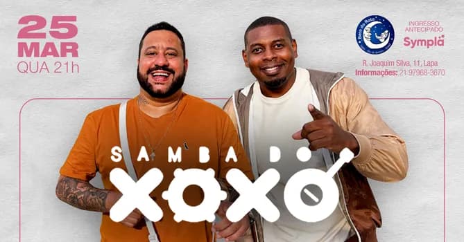 Imagem do SAMBA DO XOXÓ E CONVIDADOS BECO DO RATO 25/03 21H - QUARTA FEIRA