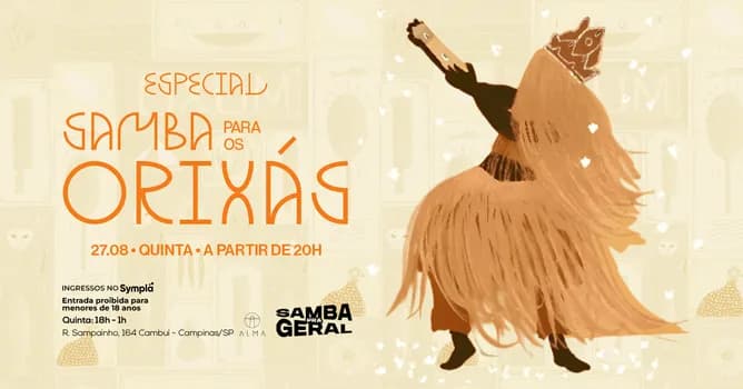 Imagem do SAMBA PARA OS ORIXÁS NO ALMA CAMPINAS | 27.08