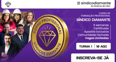 SÃO JOSÉ DOS CAMPOS - CURSO DE FORMAÇÃO PROFISSIONAL SINDICO DIAMANTE em São José dos Campos