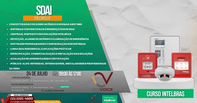 Imagem do SDAI Sistemas de Detecção e Alarme de Incêndio
