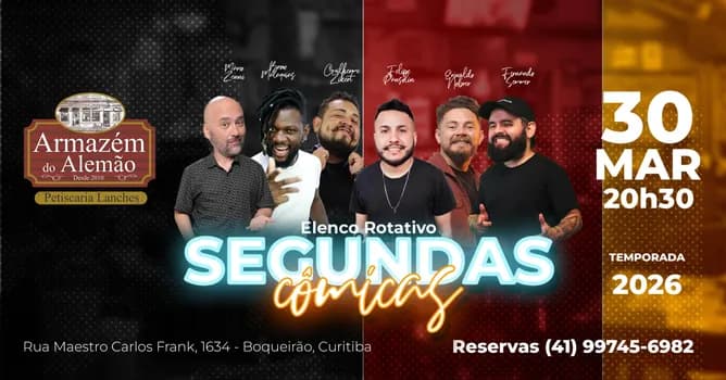 Imagem do SEGUNDAS CÔMICAS no ARMAZÉM DO ALEMÃO / STAND UP COMEDY em CURITIBA