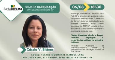 Semana da Educação 2026 - Cássia V. Bittens em Santa Bárbara d'Oeste