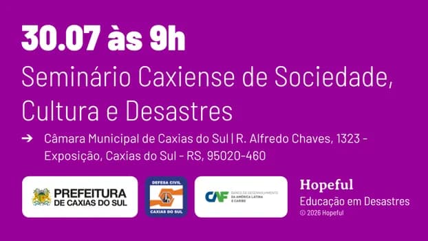 Imagem do Seminário Caxiense de Sociedade, Cultura e Desastres
