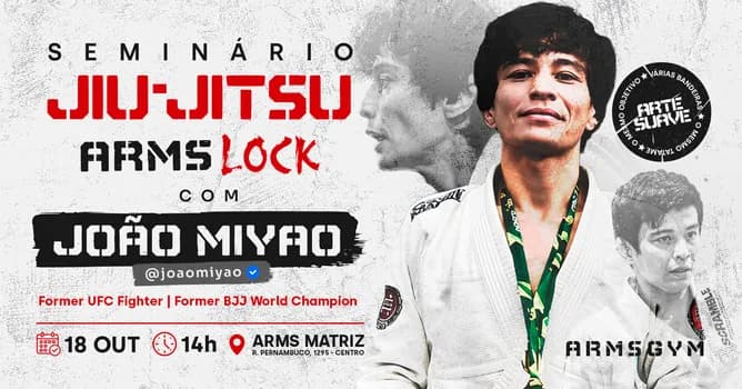 Imagem do Seminário de Jiu-Jitsu "ARMSLOCK" com João Miyao