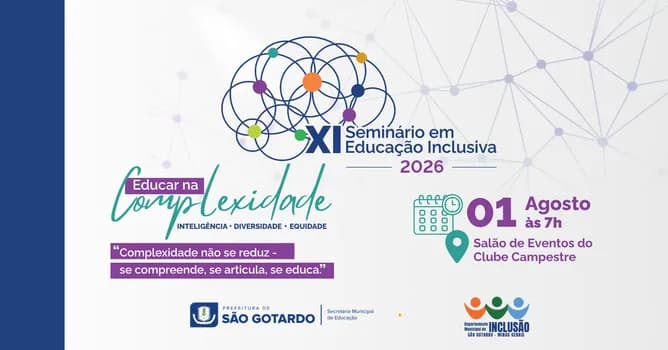 Imagem do Seminário em Educação Inclusiva 2026 - Educar na Complexidade.