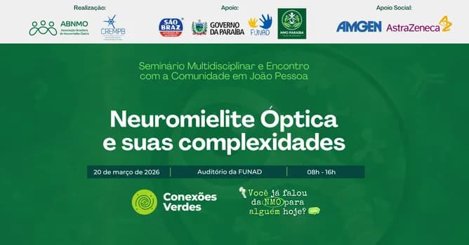 Imagem do Seminário NMO e suas complexidades - Campanha Março Verde 2026 - João Pessoa