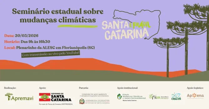 Imagem do Seminário/webinário sobre Mudanças Climáticas - "Santa e Frágil Catarina"