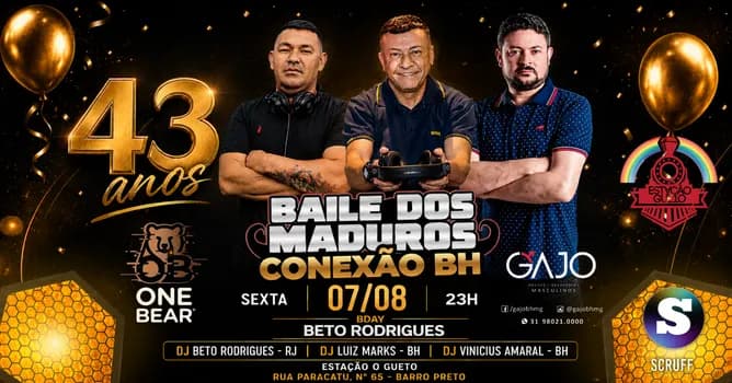 Imagem do SEXTA - FEIRA | 07/08 BAILE DOS MADUROS BDAY DO PRODUTOR