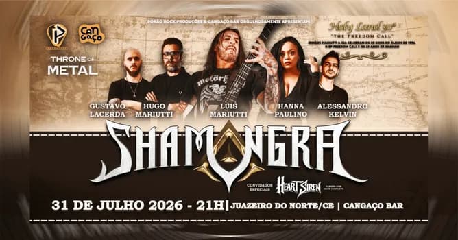 Imagem do ShamAngra em Juazeiro do Norte - Holy Land 30th, The Freedom Call - The Legacy of Angra & Shaman