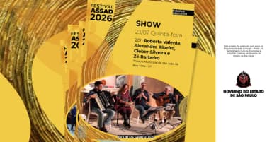 Show Roberta Valente, Alexandre Ribeiro, Cleber Silveira e Zé Barbeiro | Festival Assad 2026 em São João da Boa Vista