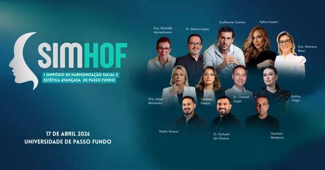 Imagem do SIMHOF - 1º Simpósio de Harmonização Facial e Estética Avançada de Passo Fundo