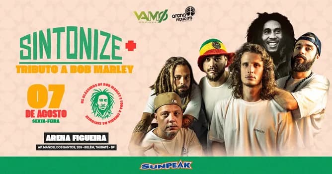 Imagem do Sintonize Original Brasileiro + Tributo a Bob Marley | Arena Figueira