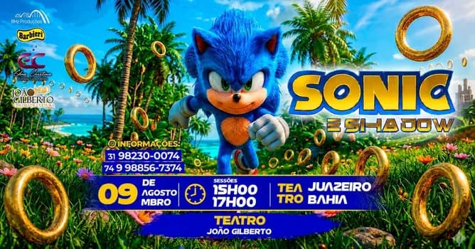 Imagem do SONIC UMA NOVA AVENTURA AO VIVO *JUAZEIRO BAHIA*