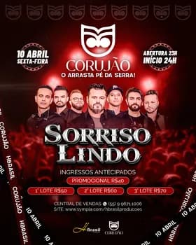 Imagem do Sorriso Lindo no Corujão o "Arrasta pé da Serra" dia 10 de abril