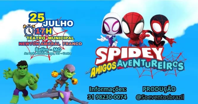 Imagem do SPIDEY * AMIGOS AVENTUREIROS* AO VIVO 25 DE JULHO
