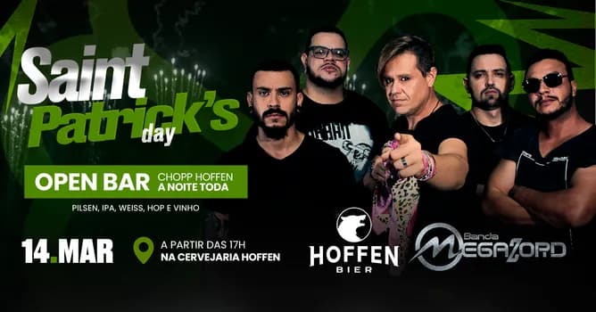 Imagem do St. Patricks Day na Hoffen | Open Chopp + Banda Megazord
