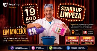 Stand Up da Limpeza - Forttylimp & Mauro Sátros em Rio Largo