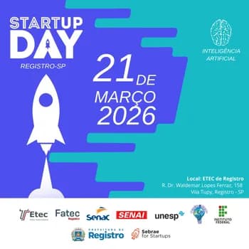 Imagem do Startup Day Registro 2026 + 2º Fórum de Inteligência Artificial