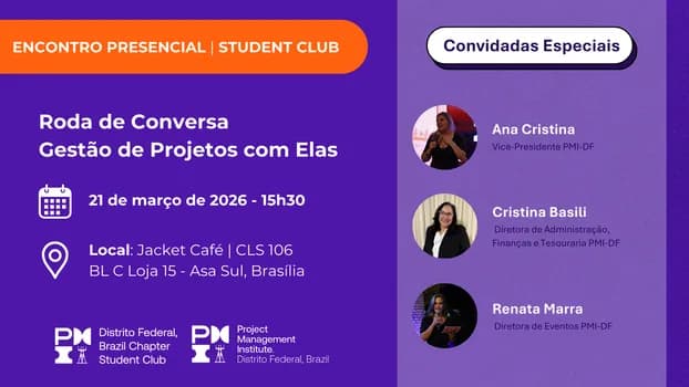 Imagem do Student Club | Roda de Conversa: Gestão de Projetos com Elas