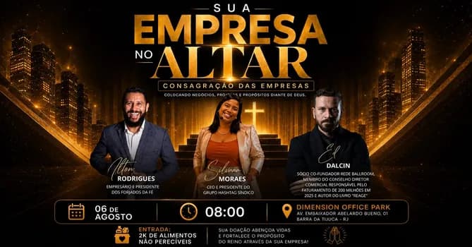 Imagem do SUA EMPRESA NO ALTAR- CONSAGRAÇÃO DAS EMPRESAS AO SENHOR