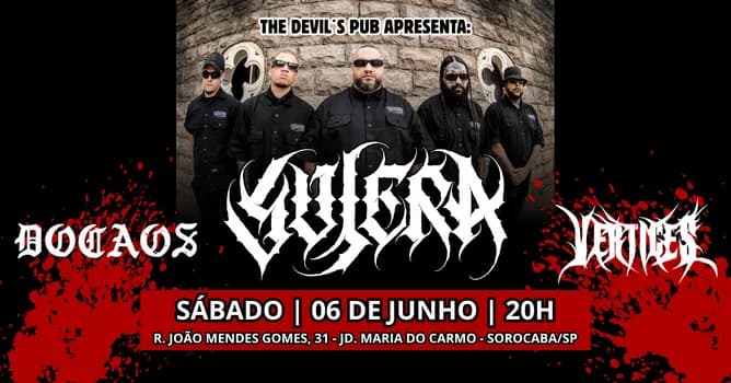 Imagem do SUJERA, DOCAOS e VERTICES no The Devil´s Pub em Sorocaba.