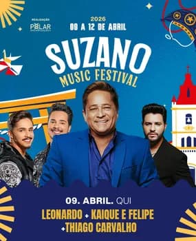 Imagem do SUZANO MUSIC FESTIVAL 2026 | LEONARDO + KAIQUE E FELIPE + THIAGO CARVALHO