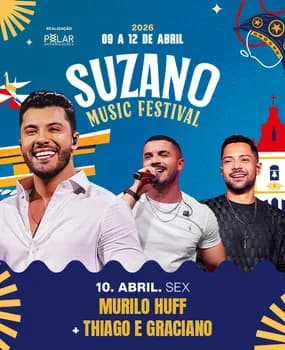 Imagem do SUZANO MUSIC FESTIVAL 2026 | MURILO HUFF + THIAGO E GRACIANO