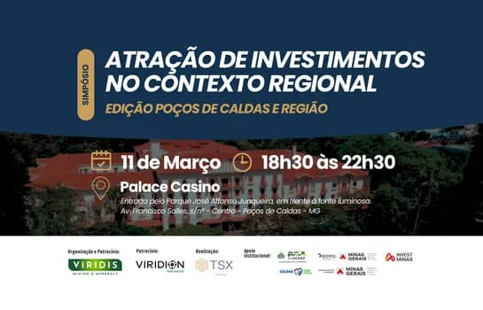 Imagem do SYNAPTIC: Atração de Investimentos no Contexto Regional I Edição Poços de Caldas e Região