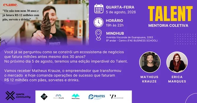 Imagem do Talent - Mentoria Coletiva com Matheus Krauze