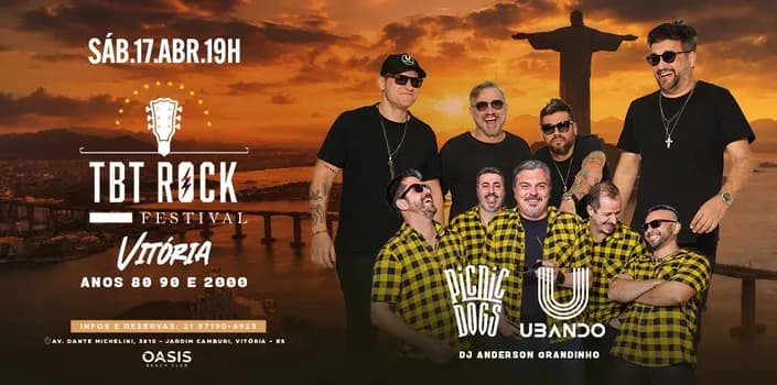 Imagem do TBT ROCK FESTIVAL VITÓRIA | BANDA UBANDO | BANDA PICNIC DOGS | OASIS BEACH CLUB PRAIA CAMBURI