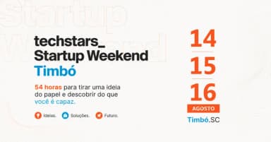 Techstars Startup Weekend Timbó 2026 em Timbó