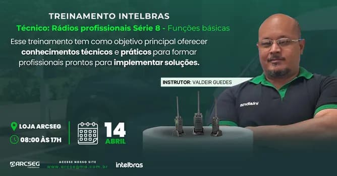 Imagem do Técnico: Rádios profissionais Série 8 - Funções básicas