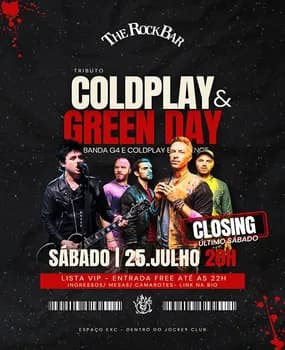 THE ROCK BAR / TRIBUTO COLDPLAY E GREEN DAY em Rio de Janeiro