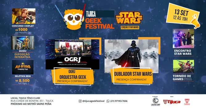 Imagem do Tijuca Geek Festival 8° Edição Especial Star Wars