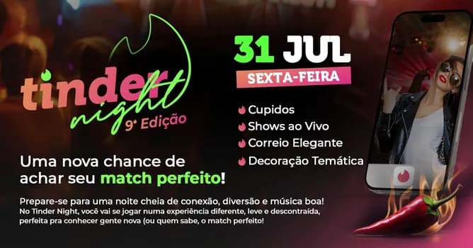 Imagem do Tinder Night no St. Johns - 9º Edição