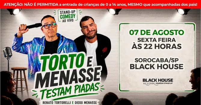 Imagem do TORTO E MENASSE em SOROCABA - Stand up Comedy