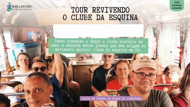 Imagem do Tour Revivendo o Clube da Esquina - Saída do Coreto da Praça da Liberdade - 2/5 Sábado 8Hs