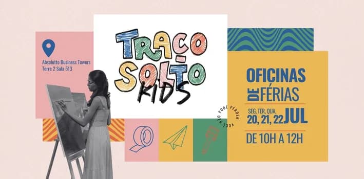 Imagem do Traço Solto Kids: Oficinas de Pintura e Artesanato