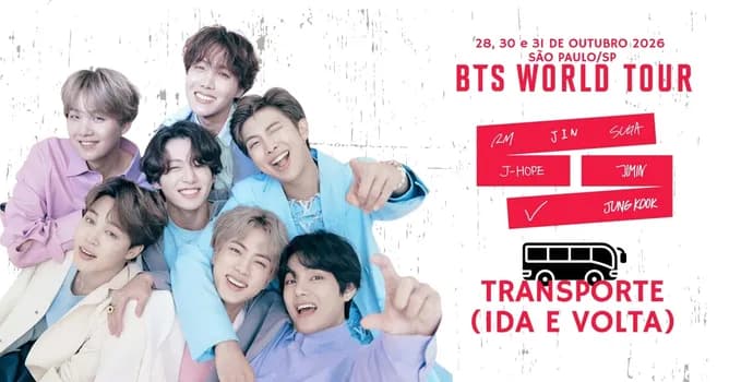 Imagem do Transporte - BTS World Tour em São Paulo | Itaúna Transfer