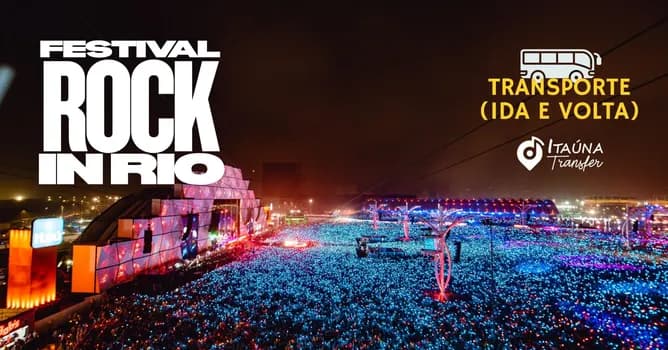 Imagem do Transporte - Festival Rock Rio 2026 | Itaúna Transfer