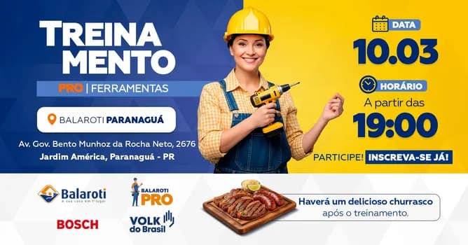 Imagem do Treinamento Bosch e Volk do Brasil - Balaroti Paranaguá