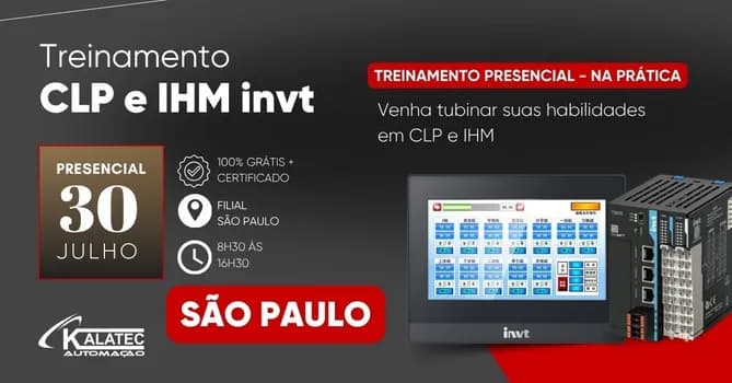 Imagem do Treinamento de CLP e IHM invt - Presencial