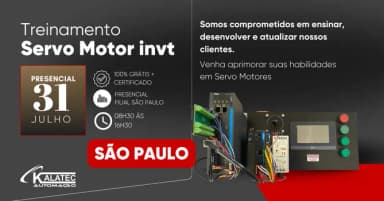 Treinamento de Servo Motor INVT - Presencial em São Paulo