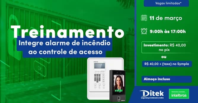 Imagem do Treinamento: Integre alarme de incêndio ao controle de acesso