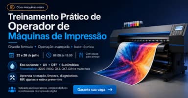 Treinamento Prático de Operadores de Máquinas de Impressão de Grande Formato em Uberlândia
