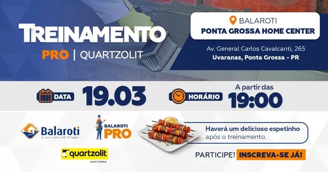 Imagem do Treinamento Quartzolit - Balaroti Ponta Grossa Home Center