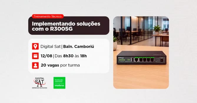 Imagem do Treinamento Técnico - Implementando soluções com o R3005G | Balneário Camboriú